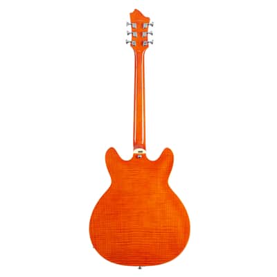 Hagstrom Super Viking Mandarin Flame - Semi Acoustic Guitar image 3