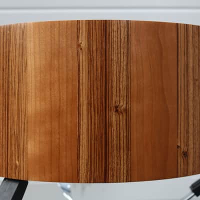 HHG drums PRE-SALE 14x7 Zebrawood/cherry Stave Snare 2020 Natural Satin Lacquer image 3