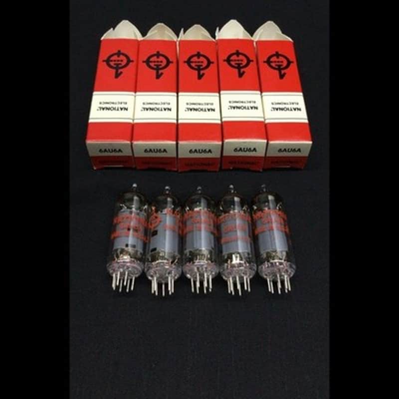 FULL SLEEVE (5) NOS NIB National 6AU6A Radio VACUUM TUBES Tested E.9474 image 1