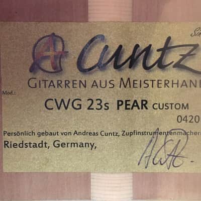 Cuntz Guitars CWG-23s Pear custom image 11