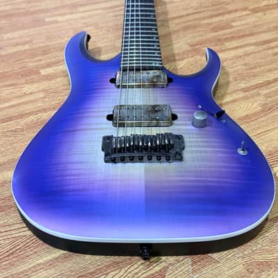 🔥2019🔥 Ibanez RGA71AL Axion Label 7 String~ Indigo Aurora Burst~ Bare Knuckle! image 5