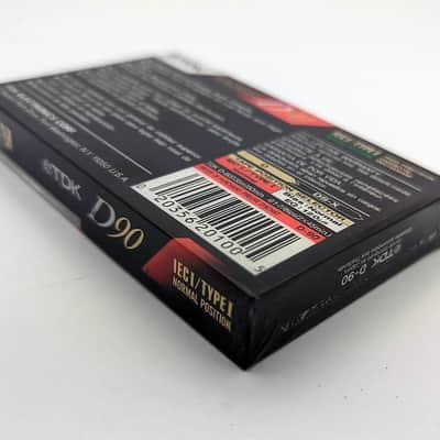 TDK D90 High Output 90 Minute IECI/Type I Cassette Tape - Sealed - Brand New image 4