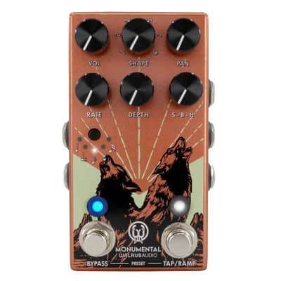 Walrus Audio Monumental Stereo Harmonic Tap Tremolo Pedal - Orange image 1