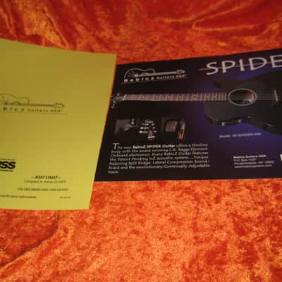 Babicz Spider Guitar Promo Sheet from 2005 W/ Prices image 2