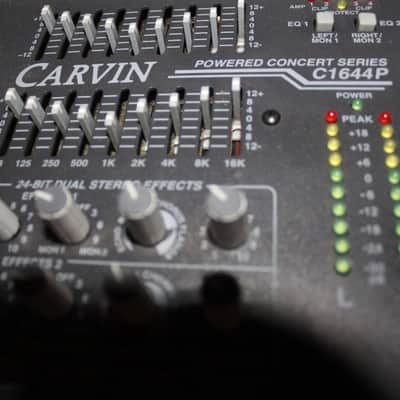 Carvin Powered Concert Series 1200-Watts 16-Channel Mixer w/Road Warrior Case C1644P (used) image 6