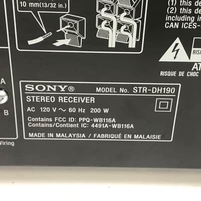 Sony STR-DH190 Stereo Receiver with Phono Input and Bluetooth Connectivity image 6