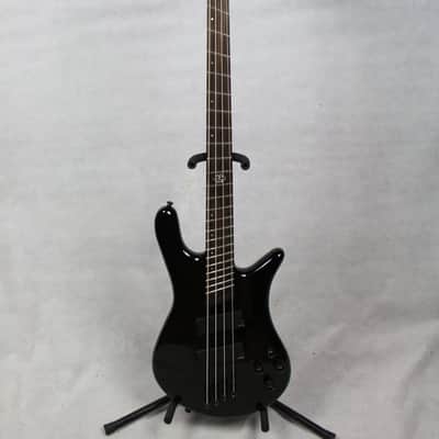 Spector NS Dimension HP 4-String Multi-Scale Bass Guitar, Solid Black Gloss w/ Gig Bag image 1