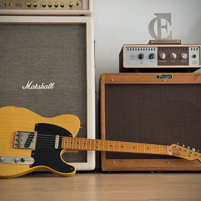 Whitfill T Custom Shop Boutique Relic Telecaster Lightweight Swamp Ash Blackguard, 3,06kg, 10" Radius uvm. 2021 - Aged Butterscotch Relic image 17