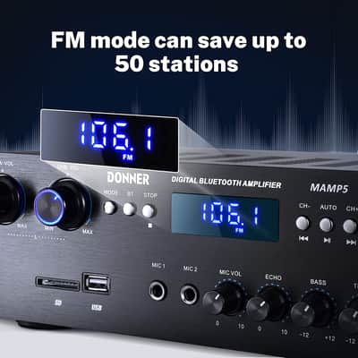 Donner Bluetooth 5.0 Stereo Audio Amplifier Receiver Home-MAMP5 image 4