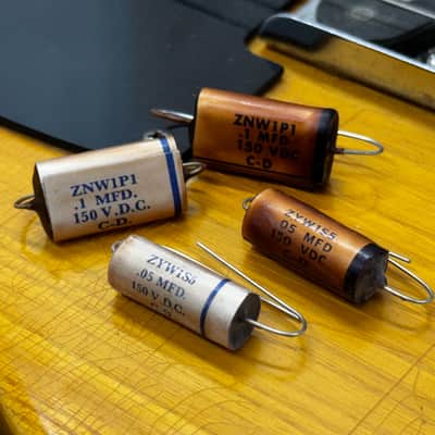 Reproduction Fender Blackguard Telecaster Broadcaster nocaster 1950 - 1953 capacitor cap .05 150v esquire tone control plate for pots image 4