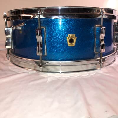 Ludwig Jazz Festival 1965 - Blue sparkle snare drum image 1