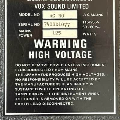 Vox AC30/6 1974 - Black basketweave image 4
