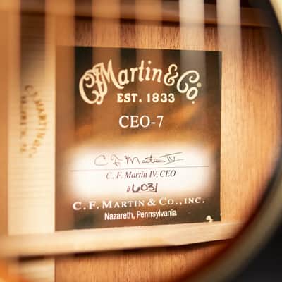 Martin CEO-7 Grand Concert Acoustic Guitar - Autumn Sunset Burst with Hardshell Case image 13