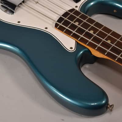 (OLD) 1965 Fender Jazz Bass Lake Placid Blue Finish Left-Handed Electric Bass w/OHSC image 6