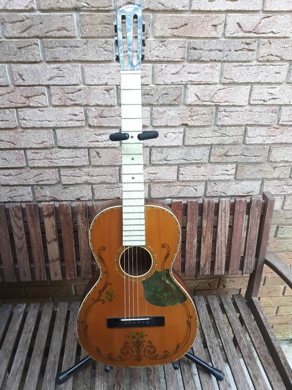 Vintage 1930s Regal Pearloid Parlor Guitar PreWar image 1