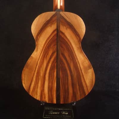 Handcrafted 5 String Baritone Ukulele, Spalted Maple, Taiwania, Vine Inlay, The Islands Soundhole, Soft-bag, Bruce Wei UG19-2341 image 6