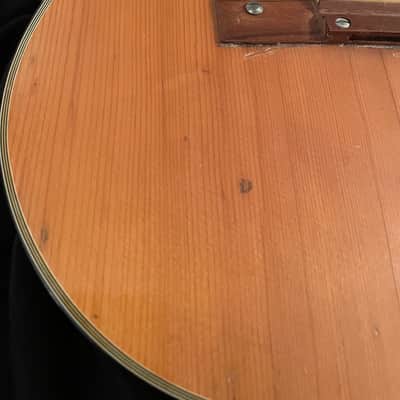 1960’s Made in Japan Silvertone  Acoustic Classical Guitar model #2688  Natural wood image 21