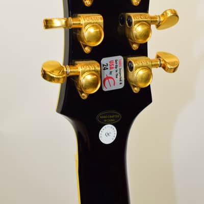 2008 Epiphone Les Paul Custom Electric Guitar, Ebony w/ Case image 9