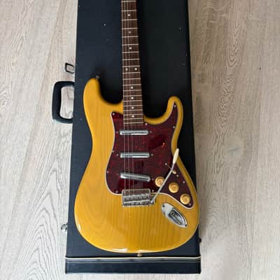 1980s Chandler San Francisco Joe Perry Stratocaster Natural Lipstick Pickups Hard Case image 16