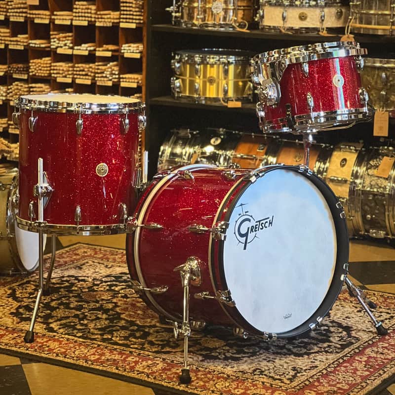 NEW Gretsch USA Custom in Red Glass Glitter - 14x18, 8x12, 14x14 image 1