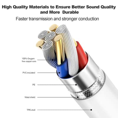 Lightning to MIDI Cable for iPhone/iPad, 3.3FT Lightning to Type B Cord for iOS Devices to Electronic Music Instrument, Piano, Midi Controller, Midi Keyboard, Audio Interface Recording image 2