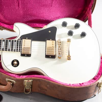 2014 Gibson Custom Shop Les Paul Custom Alpine White – Vintage Patina – COA + Original Case image 1