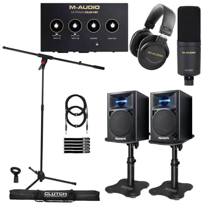 M-Audio M-Track Duo HD Producer Pack with Monitors & Desktop Stands image 1
