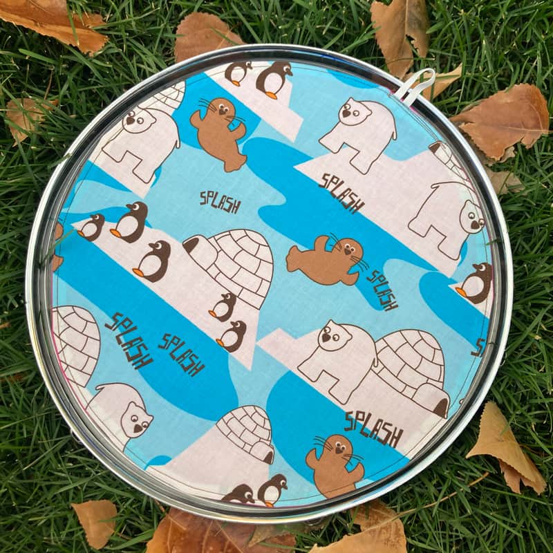 13" Drum Bunny reversible partial mute - cotton cover - dampener - compare to Drum Tortillas, Quesadilla, Big Fat Snare image 1