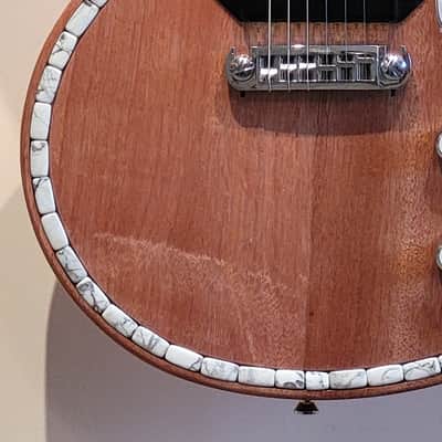 Custom Designed & Crafted Double Cutaway 1959 Les Paul Jr. Style-Matte White Howlite Stones Serial #069 2025 image 6