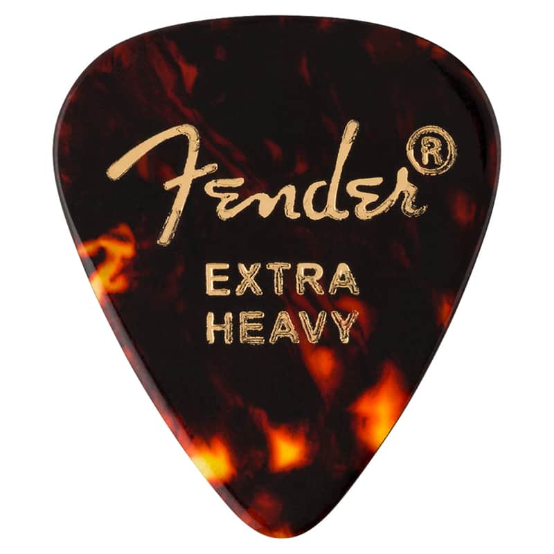 Used Fender 351 Shape Classic 12 Pick Pack, Extra Heavy, Tortoise Shell image 1