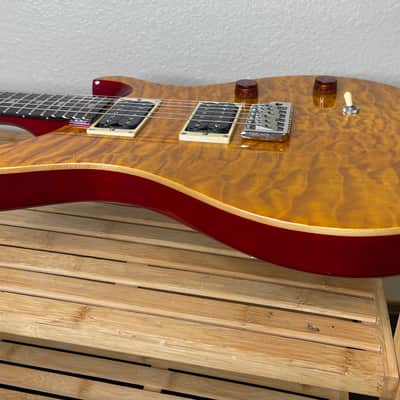 PRS SE Custom Electric Guitar - Orange Quilt image 5