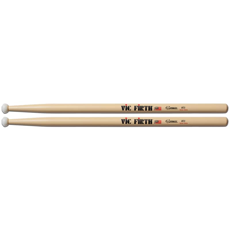 VIC FIRTH MTS1 CORPSMASTER MULTI-TENOR STICK - NYLON TIP image 1
