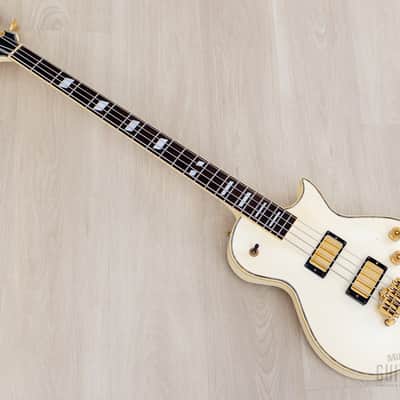 2002 Greco LGB-90 Full Scale LP Custom Bass Pearl White, Japan Fujigen image 12
