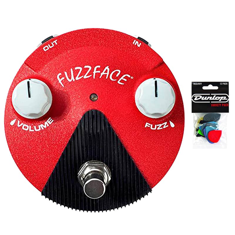 Dunlop FFM6 BAND OF GYPSYS FUZZ FACE MINI FX Pedal With Dunlop 12 Pick Variety Pack image 1