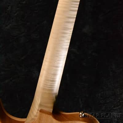 Nik Huber Rietbergen Bass w/Flame Maple Neck,Gold Hardware,Wood Knob -Worn Onyx Black- image 9