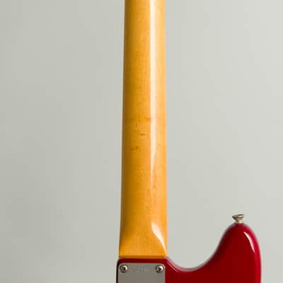 Fender  Mustang Solid Body Electric Guitar (1965), ser. #L41193, original grey hard shell case. image 9
