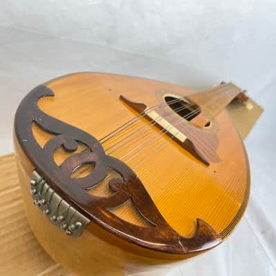 Vintage 1966 Suzuki Japan Neapolitan Bowl Back Model 223 Mandolin and Box image 7