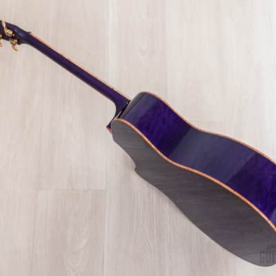 2023 Taylor Custom Grand Auditorium Acoustic Electric Guitar Trans Purple w/ Lutz Spruce + Quilted Maple image 15