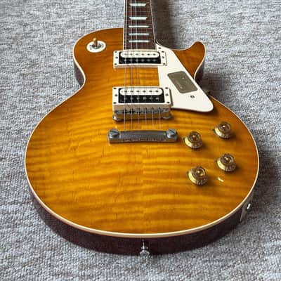 Pre Owned Gibson Custom Shop 2015 R9 1959 Les Paul VOS Dirty Lemon Hand Picked Top Inc. Case image 6