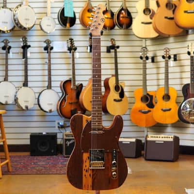Strack Woodworking (Chicago) T-Style Old Growth Reclaimed Pine Solid Body Electric Guitar w/Fralin Pickups, Padded Gig Bag image 4