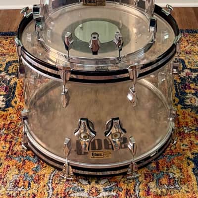 Fibes Vintage 70's 5 Piece Acrylic Drum Set Rare image 4
