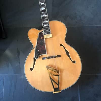 D'Angelico Left Handed Premier EXL-1 Hollow Body Electric Guitar- Nature - Nature / Blonde image 1