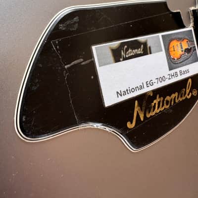National EG-700-2HB Bass pickguard 1960s - Black image 3