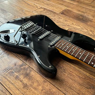 1980s Fender STM-60 Stratocaster Black HSS 'E' Serial Shreddy Electric Guitar MIJ Japan Fujigen Factory image 7