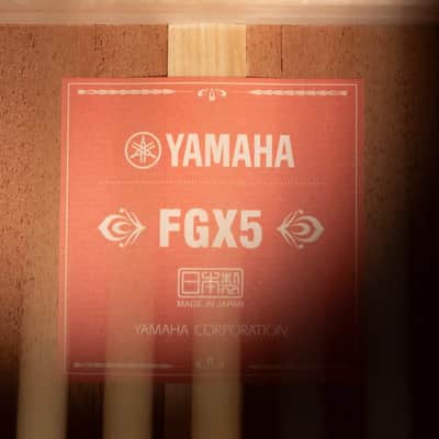Yamaha Red Label FGX5 GL Acoustic/Electric Guitar - Natural image 18