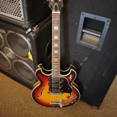Vintage 60's MIJ Conrad Semi Hollowbody 3 Pickup w/ Trem Case Free Ship! image 1