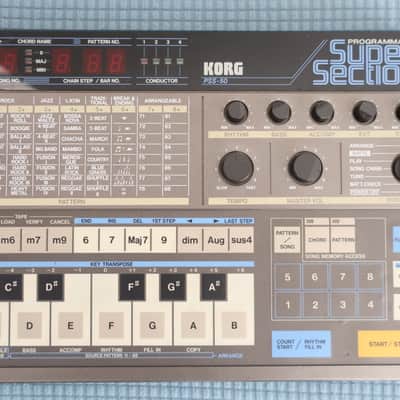 Korg PSS-50 Programmable Super Section Synthesizer / Drum Machine 1984 - Grey LO FI Kraftwerk Daft Punk Roland Sounds 808 707 606