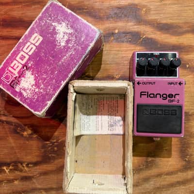 Boss BF-2 Flanger (Black Label) 1980 Japan Silver Screw w/ Box image 7