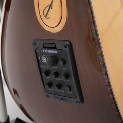 Short Saz Turkish Baglama with built-in Equalize, Walnut wood & Guitar pegs image 4