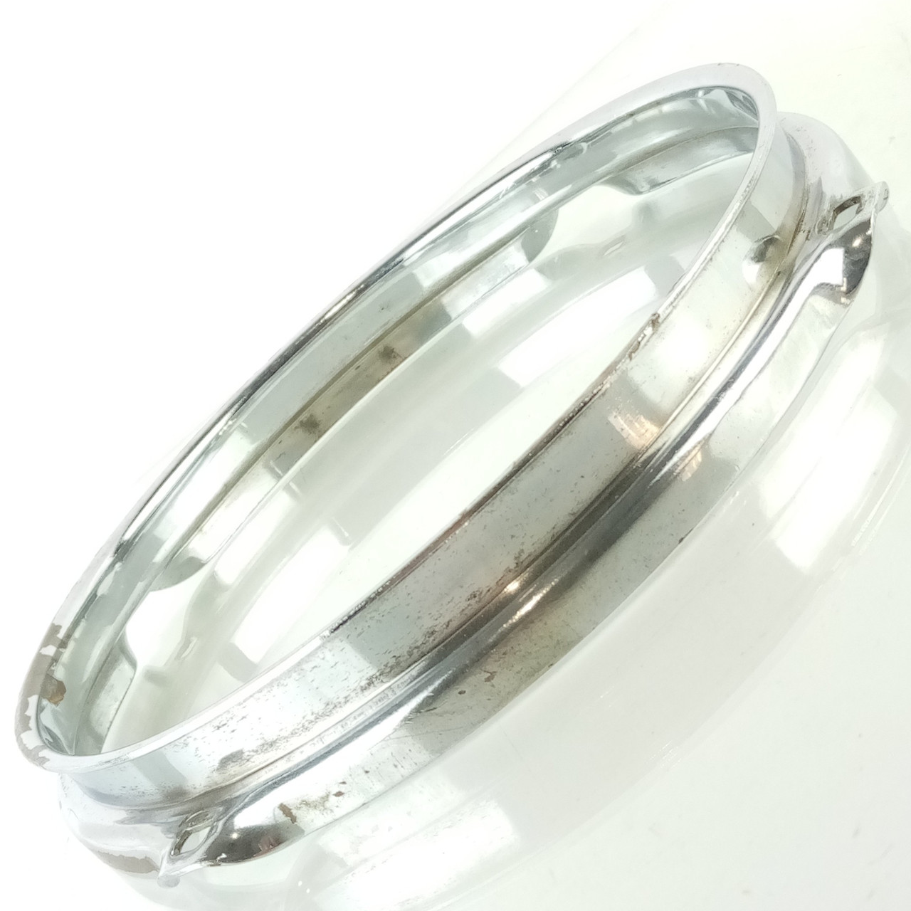 Ludwig 8" 4-Lug Tom Drum Batter 2.3mm Rim/Hoop Chrome Triple Flange Vintage 80s — main photograph